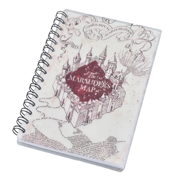 Warner Bros Marauders Map Spiral Notebook