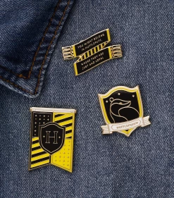 Warner Bros Hufflepuff House Crest Enamel Pin