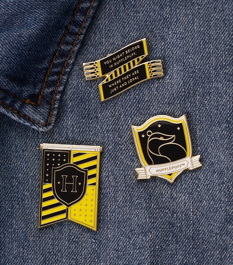 Warner Bros Hufflepuff House Crest Enamel Pin