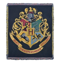 Warner Bros Hogwarts Crest Woven Throw