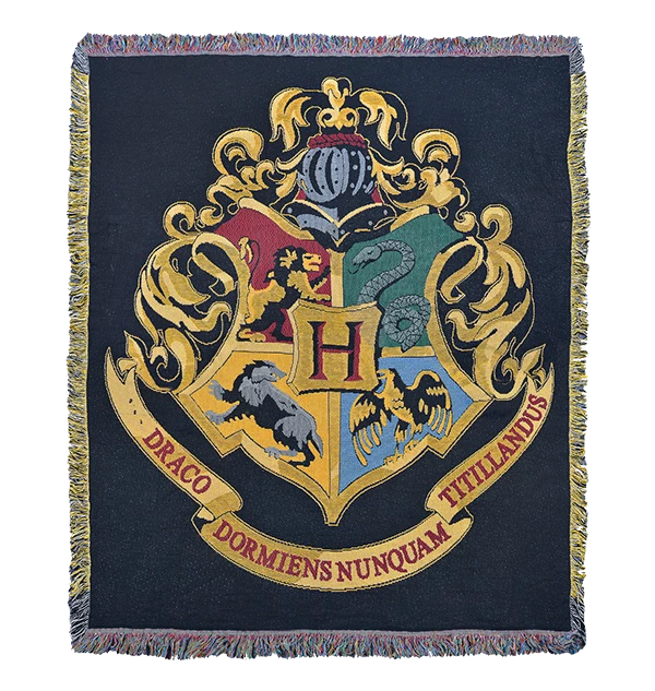 Warner Bros Hogwarts Crest Woven Throw