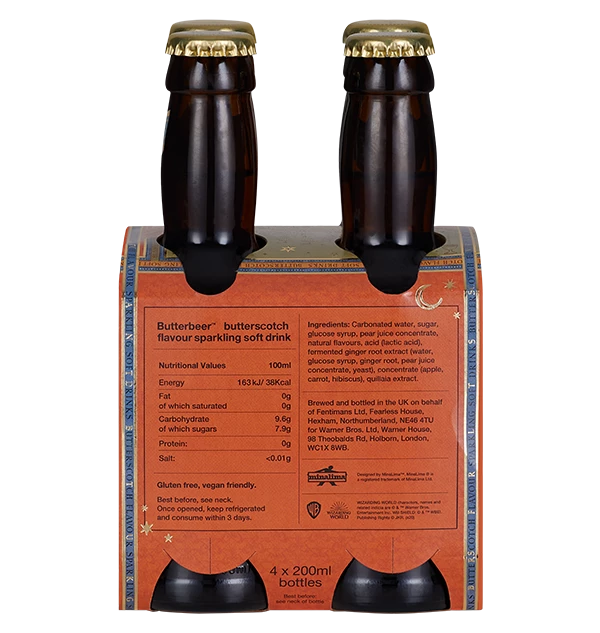 Warner Bros Best Sellers Bottled Butterbeer 4-Pack