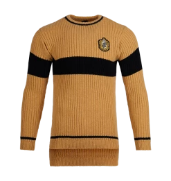 Warner Bros Hufflepuff Quidditch Knitted Adult Jumper Best Sellers