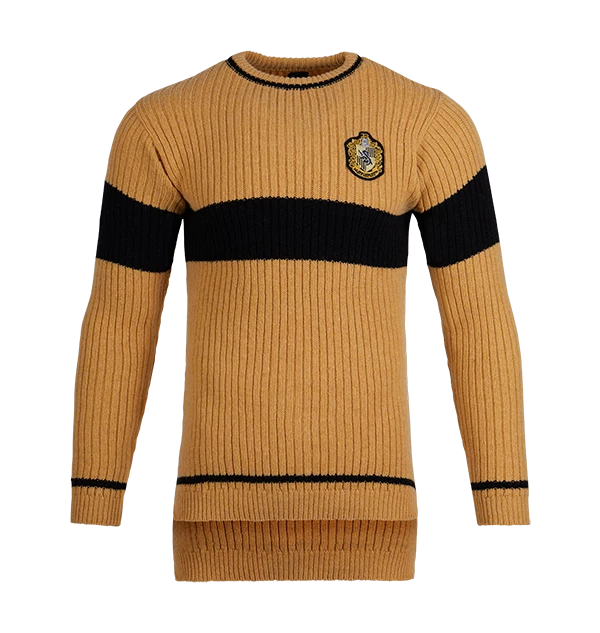 Warner Bros Hufflepuff Quidditch Knitted Adult Jumper Best Sellers