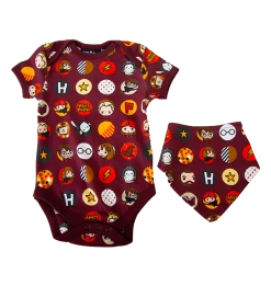 Warner Bros Kawaii Dot Baby Body Suit And Bib Set