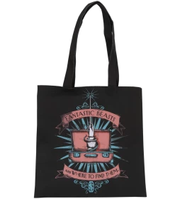 Warner Bros Best Sellers Black Suitcase And Wand Tote Bag