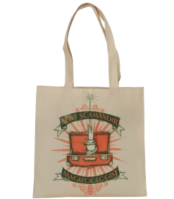 Warner Bros Cream Suitcase And Wand Tote Bag