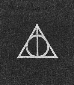 Warner Bros Best Sellers Deathly Hallows Smoky Charcoal T-Shirt