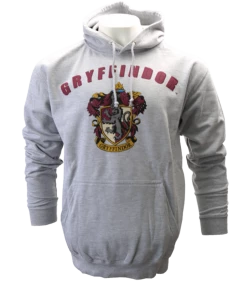Warner Bros Grey Gryffindor Crest Hooded Jumper