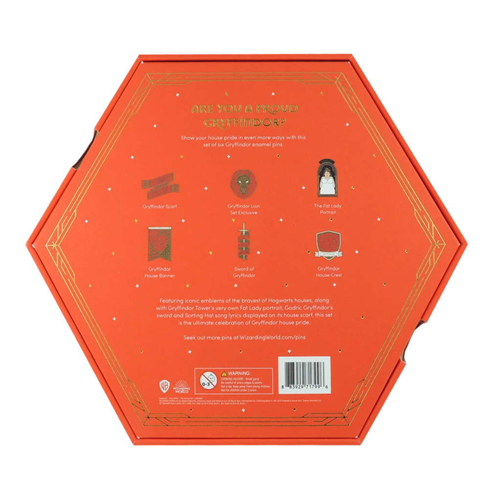Warner Bros First Edition Gryffindor Enamel Pin Set