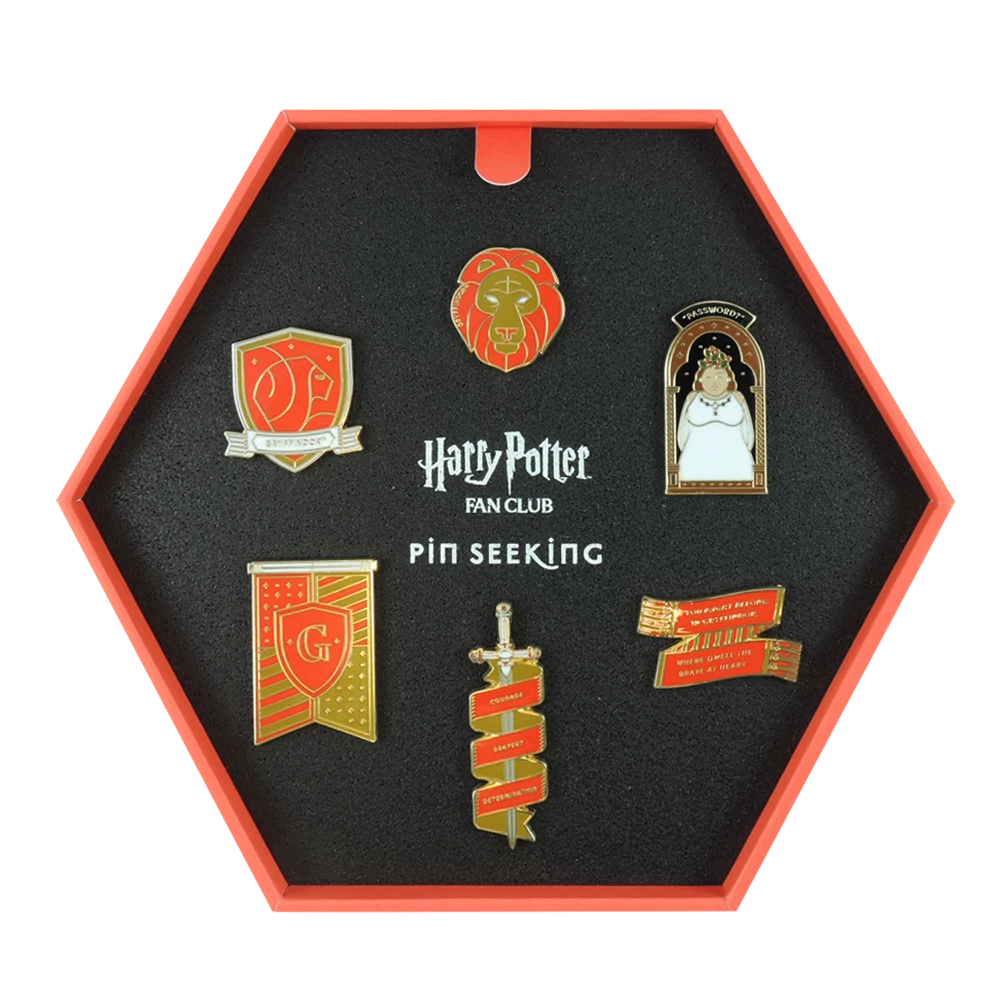 Warner Bros First Edition Gryffindor Enamel Pin Set