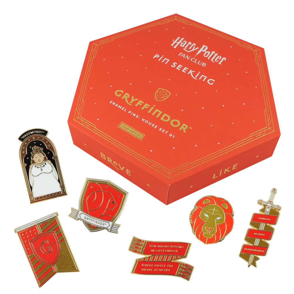 Warner Bros First Edition Gryffindor Enamel Pin Set