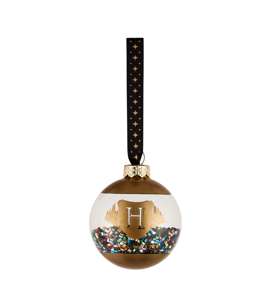 Warner Bros Glass Hogwarts Bead Bauble