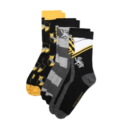Warner Bros Hufflepuff House 3-Pack Socks