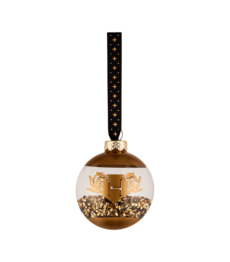 Warner Bros Glass Hufflepuff Bead Bauble