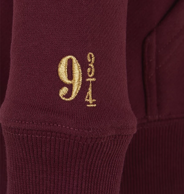 Warner Bros Best Sellers Platform 9 3/4 Kids Zip Hoodie - Burgundy