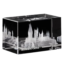 Warner Bros Hogwarts School Of Witchcraft And Wizardry Glass Paperweight