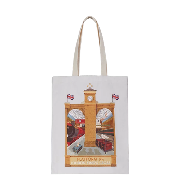 Warner Bros Platform 9¾ MinaLima Platform 9 3/4 Print Tote Bag