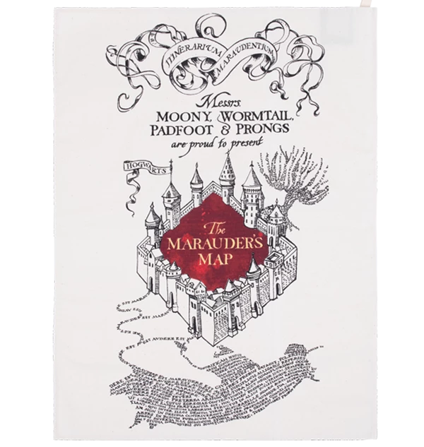 Warner Bros MinaLima The Marauder's Map Tea-Towel