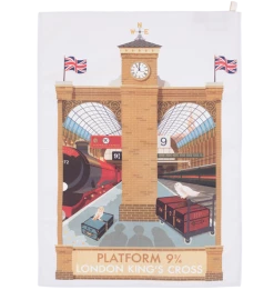 Warner Bros MinaLima Platform 9 3/4 Print Tea-Towel Platform 9¾