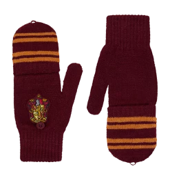 Warner Bros Gryffindor Knitted Mitten Capped Gloves
