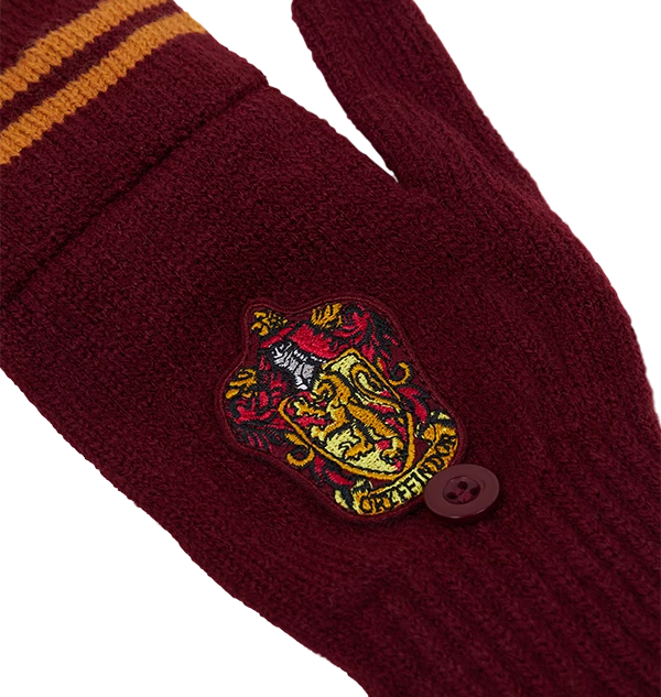Warner Bros Gryffindor Knitted Mitten Capped Gloves