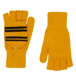 Warner Bros Hufflepuff Knitted Mitten Capped Gloves