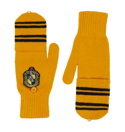Warner Bros Hufflepuff Knitted Mitten Capped Gloves