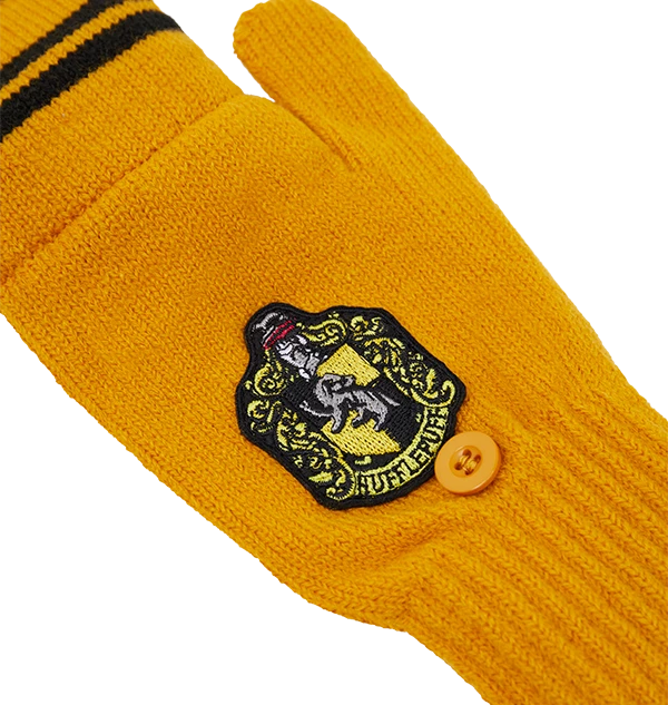 Warner Bros Hufflepuff Knitted Mitten Capped Gloves