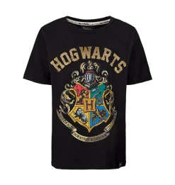 Warner Bros Kids Hogwarts Crest Black T-Shirt