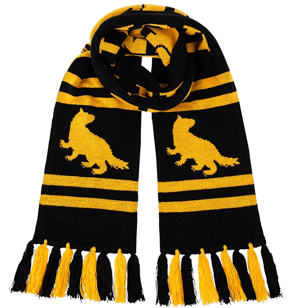 Warner Bros Best Sellers Hufflepuff Reversible Knit Scarf