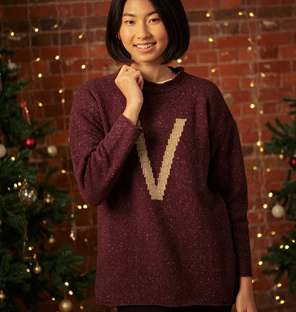 Warner Bros Weasley Knitted Jumpers 'V' Weasley Knitted Jumper