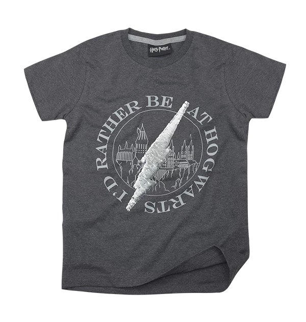 Warner Bros Best Sellers Kids Lightning Bolt Sequin Reverse T-Shirt